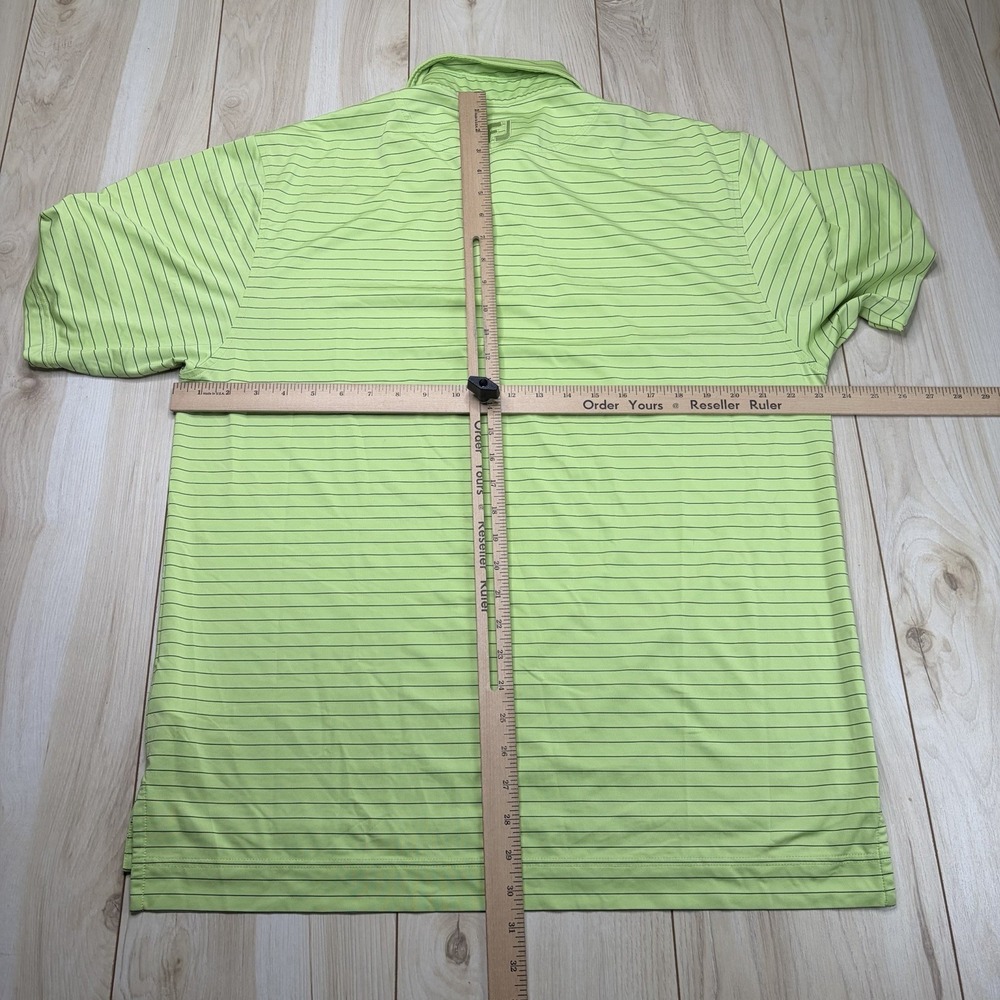 FooTjoy TITLEIST Polo Shirt Performance Mens Medium Green Stripe - Picture 4 of 6